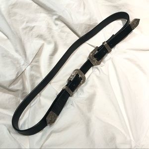 Double western buckle belt